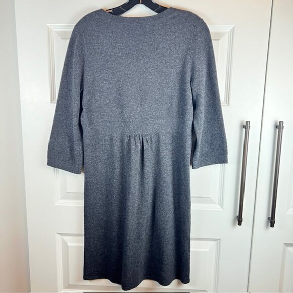 J.Crew Gray Wool Cashmere Blend Sweater Dress Size M - Picture 3 of 6
